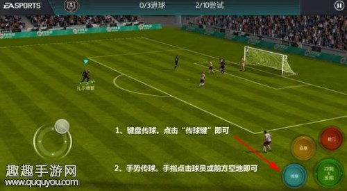 FIFA足球世界键盘传球技巧分享 手势传球怎么传