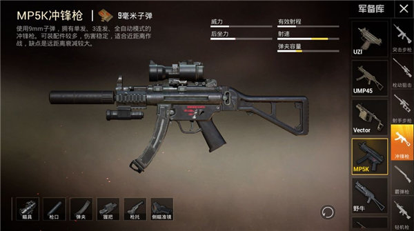 和平精英MP5K伤害怎么样 MP5K强度分析