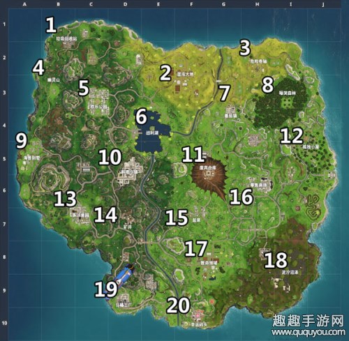 堡垒之夜手游全新地图各区域资源刷新位置大全