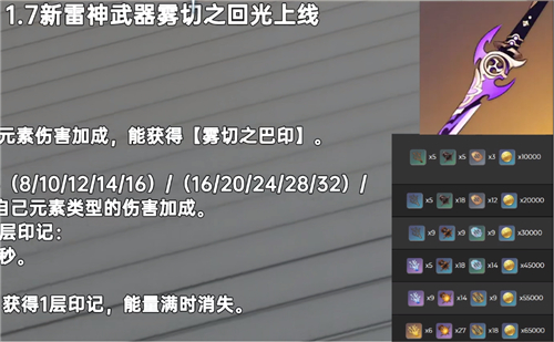 原神雾切之回光突破材料清单90级需要什么材料 趣趣手游网