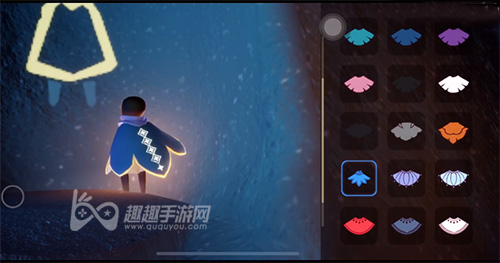蓝色条纹斗篷