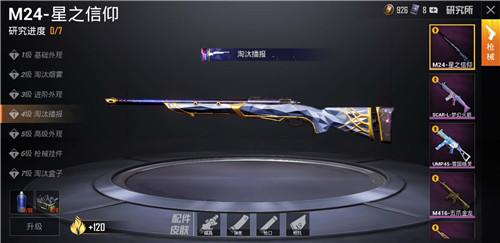 和平精英星之信仰m24升级材料一览 每级需要多少钱
