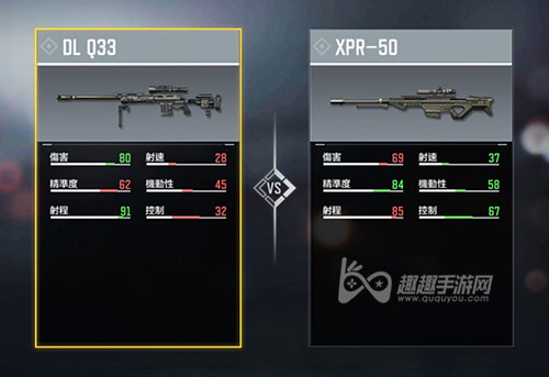 使命召唤手游dlq33和xpr50哪个好 狙击枪选择大PK