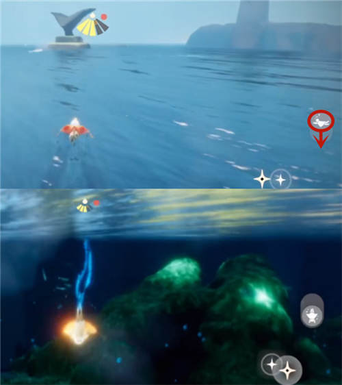 光遇深海季第一个任务怎么做 蓝色屏障门穿过方法