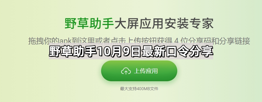 野草助手10月9日最新口令分享